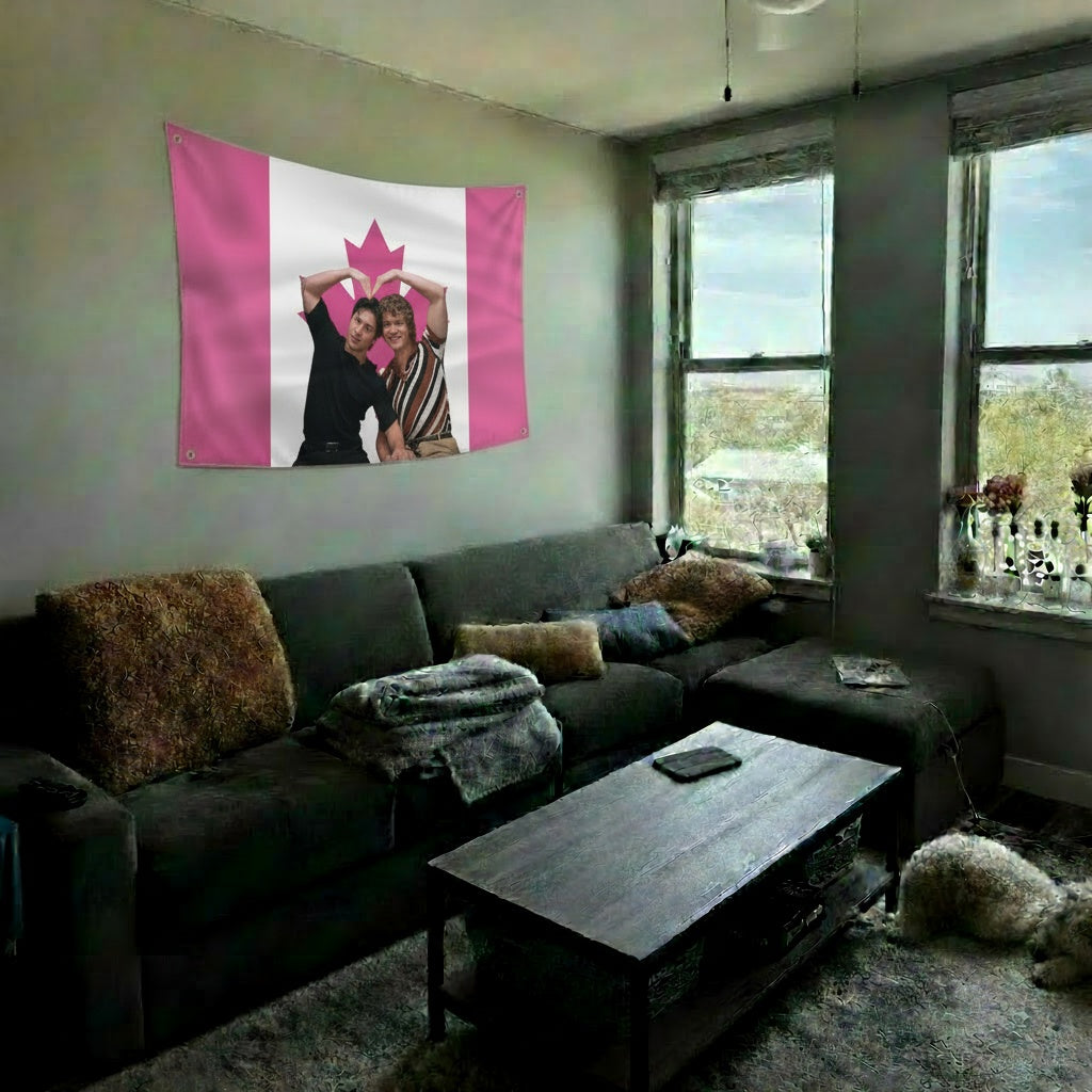 Heated Rivalry Shane Hollander Ilya Rozanov Pink Canadian FLag Heart