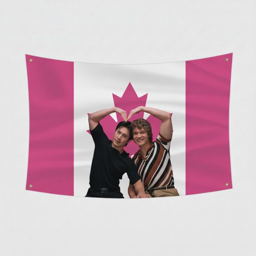 Heated Rivalry Shane Hollander Ilya Rozanov Pink Canadian FLag Heart
