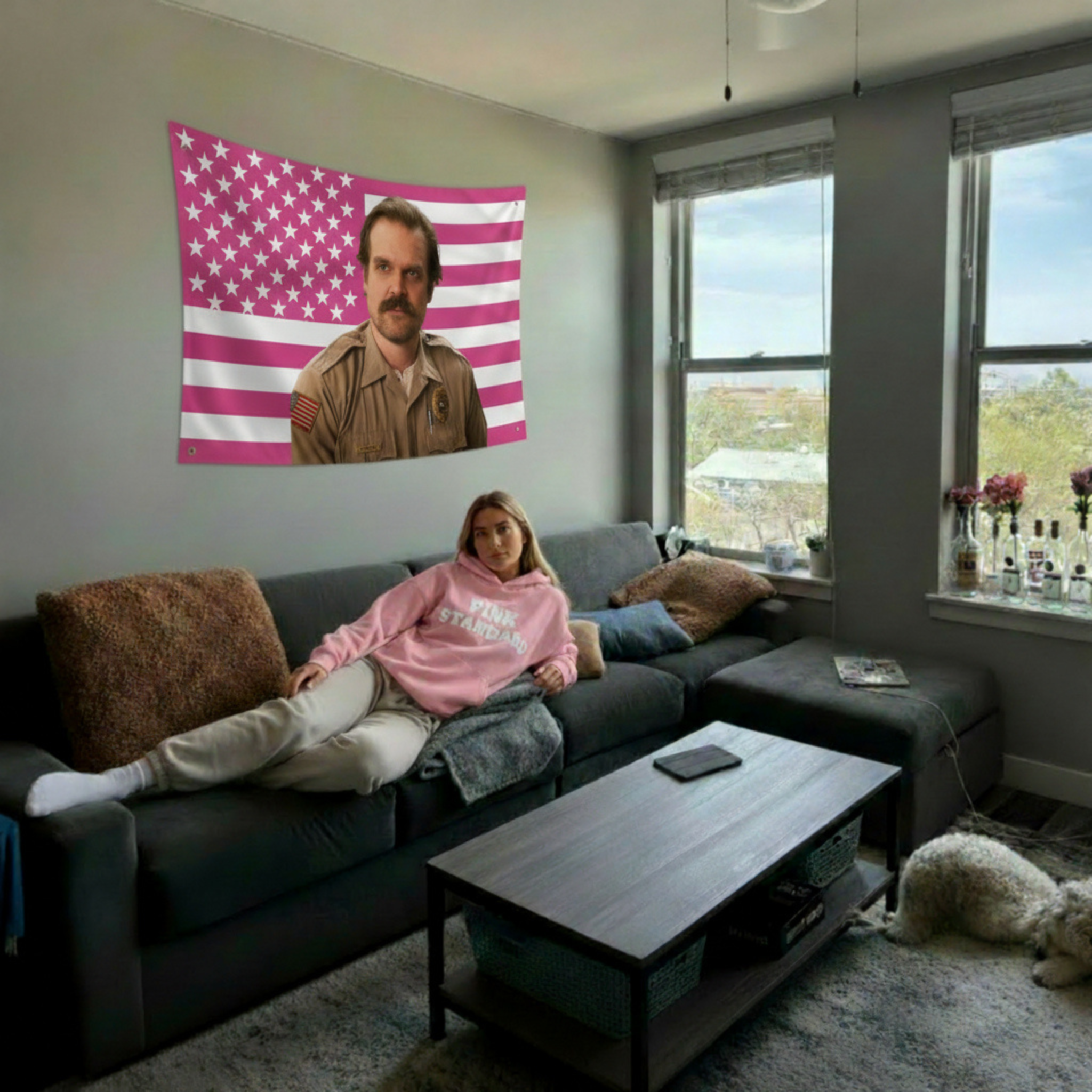 Jim Hopper Pink American Flag