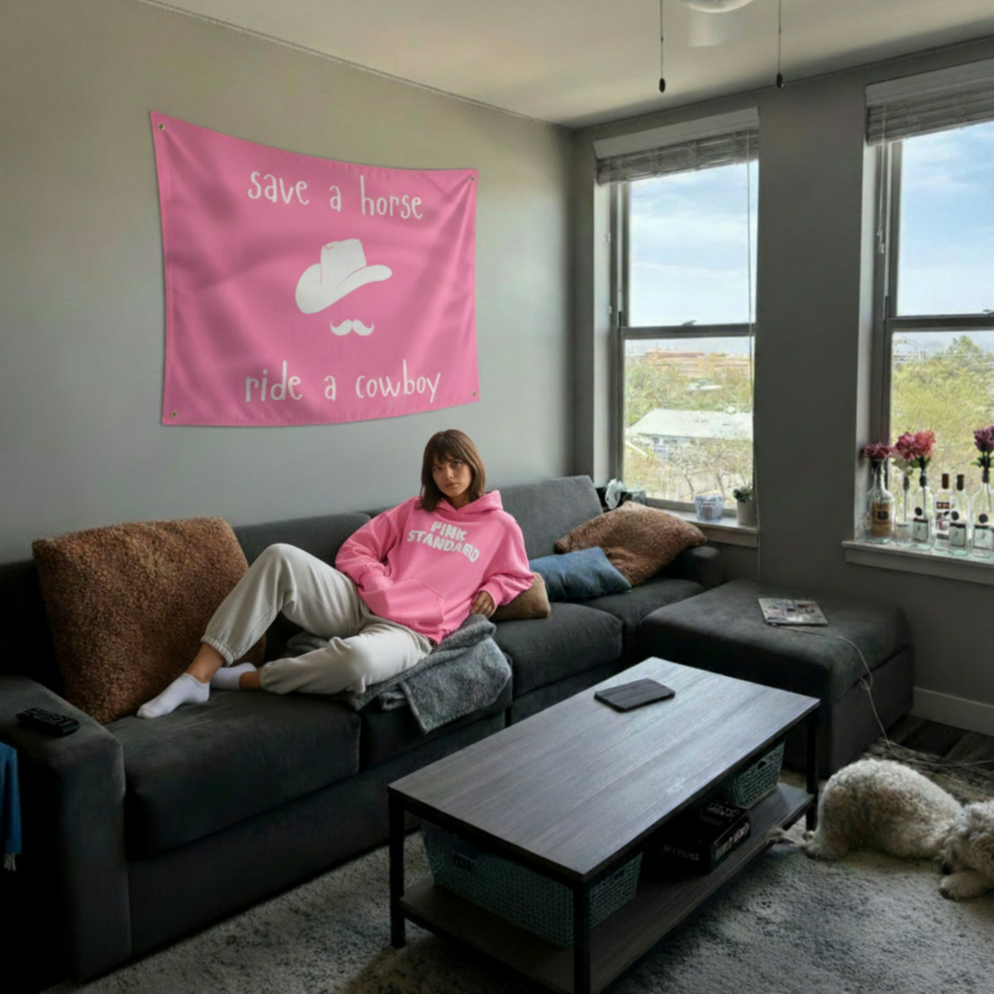 Save a Horse Ride A Cowboy Flag