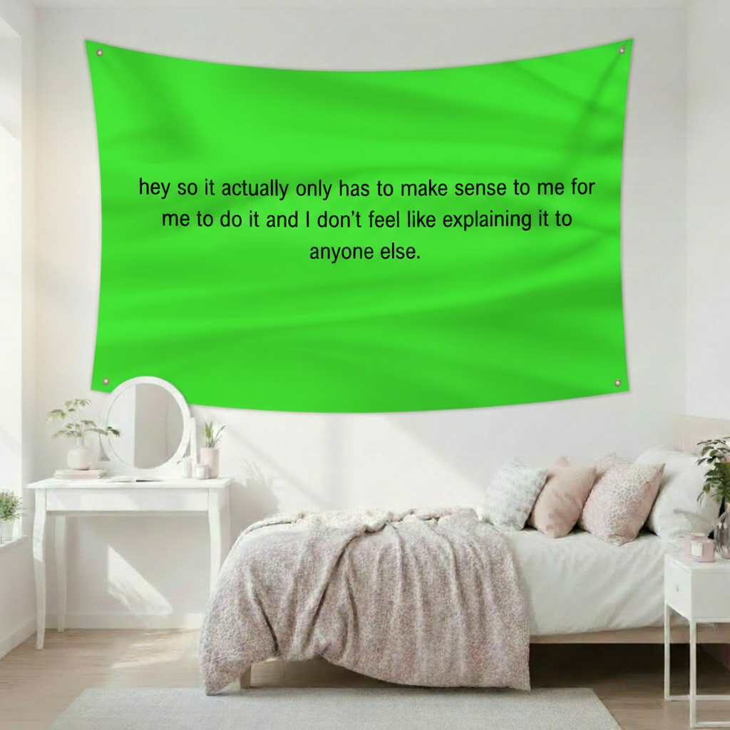 Button Girl TikTok Quote Bratt Flag