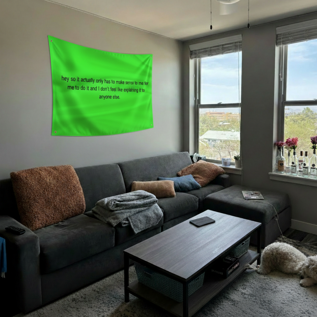 Button Girl TikTok Quote Bratt Flag