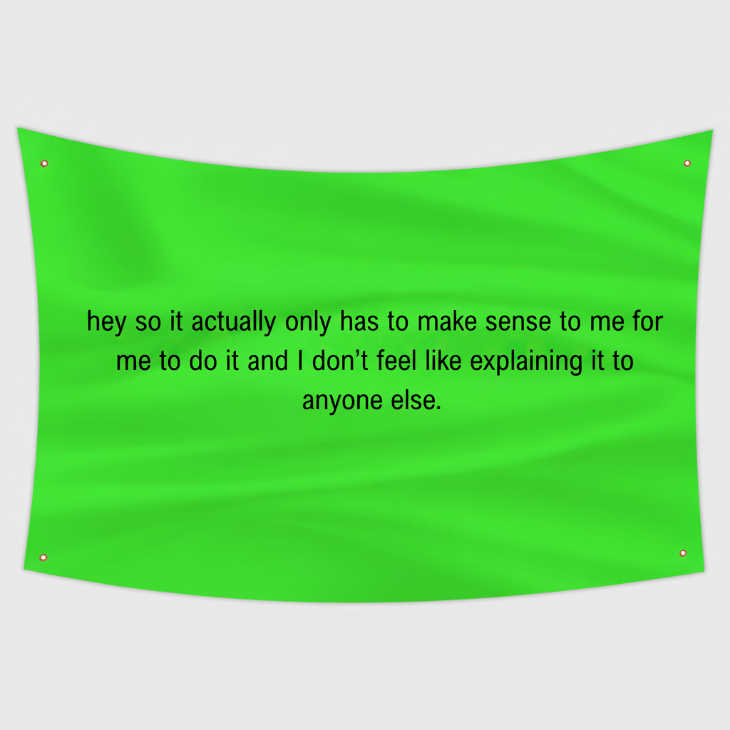 Button Girl TikTok Quote Bratt Flag